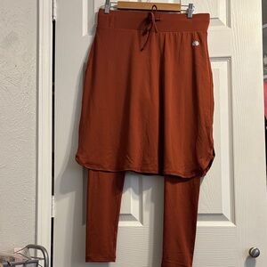 SNOGA Rust Orange Skirted Leggings